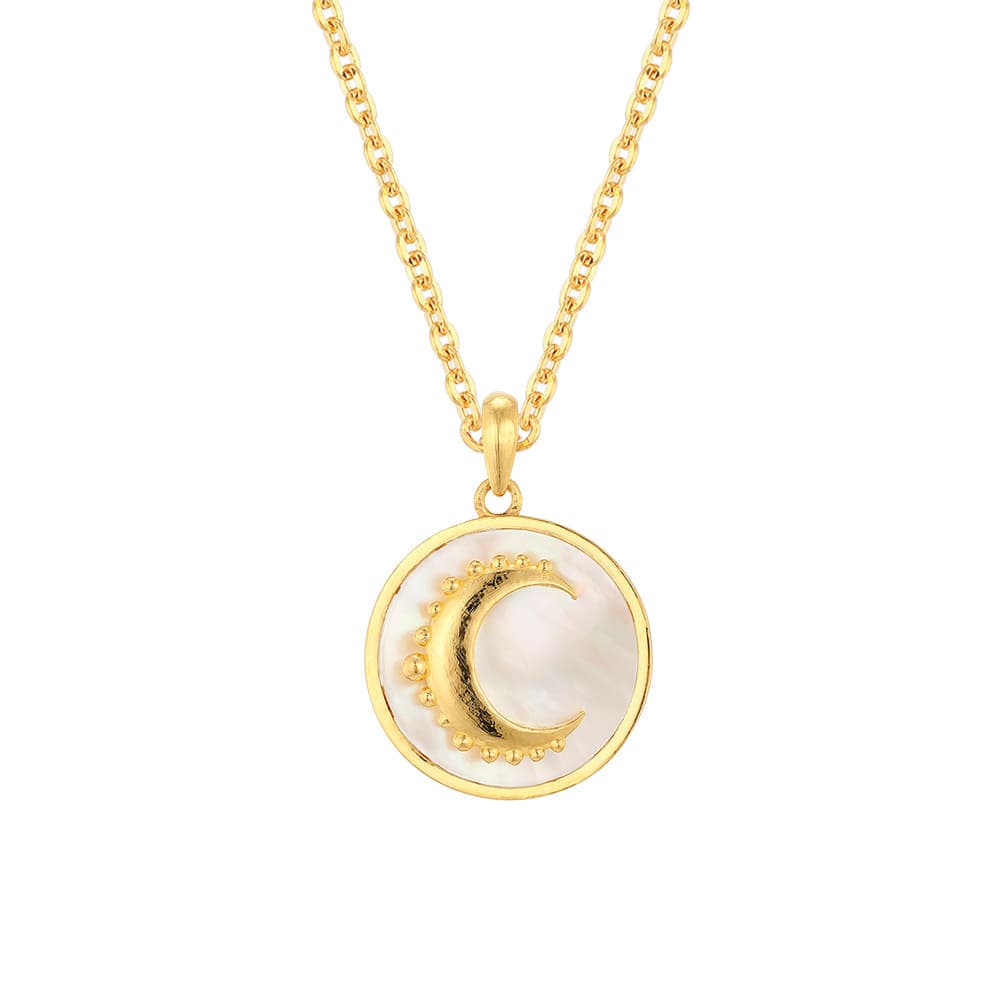 [ MELORA JEWELRY ] 24K 라운드 자개 목걸이 11.25g
