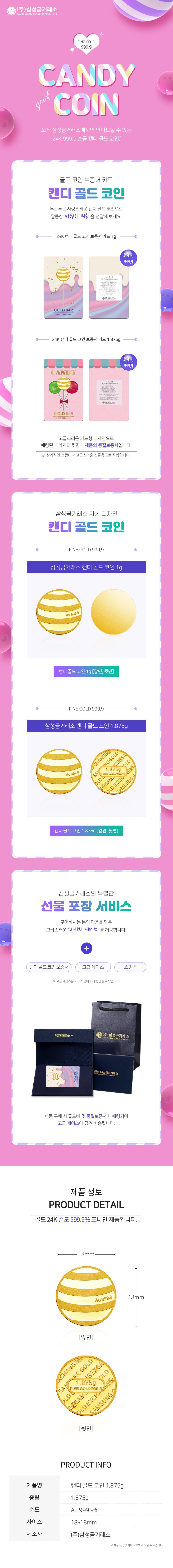 캔디 골드 코인 1.875g 상세 이미지 3